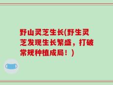 野山灵芝生长(野生灵芝发现生长繁盛，打破常规种植成局！)