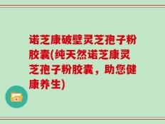 诺芝康破壁灵芝孢子粉胶囊(纯天然诺芝康灵芝孢子粉胶囊，助您健康养生)