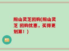 阳山灵芝团购(阳山灵芝 团购优惠，买得更划算！)