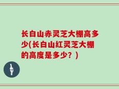 长白山赤灵芝大棚高多少(长白山红灵芝大棚的高度是多少？)