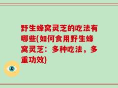 野生蜂窝灵芝的吃法有哪些(如何食用野生蜂窝灵芝：多种吃法，多重功效)