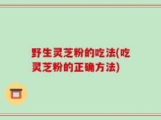 野生灵芝粉的吃法(吃灵芝粉的正确方法)