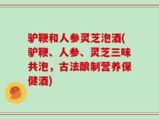 驴鞭和人参灵芝泡酒(驴鞭、人参、灵芝三味共泡，古法酿制营养保健酒)
