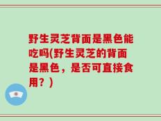 野生灵芝背面是黑色能吃吗(野生灵芝的背面是黑色，是否可直接食用？)