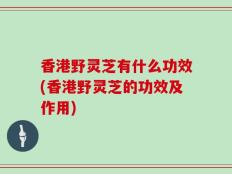 香港野灵芝有什么功效(香港野灵芝的功效及作用)