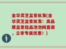 金华灵芝盆景批发(金华灵芝盆景批发：高品质盆景佳品泡泡网直邀，立享专属优惠！)