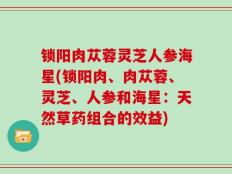 锁阳肉苁蓉灵芝人参海星(锁阳肉、肉苁蓉、灵芝、人参和海星：天然草药组合的效益)