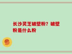 长沙灵芝破壁粉？破壁粉是什么粉