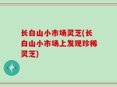 长白山小市场灵芝(长白山小市场上发现珍稀灵芝)