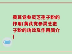 黄芪党参灵芝孢子粉的作用(黄芪党参灵芝孢子粉的功效及作用简介)