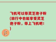 飞机可以带灵芝孢子粉(旅行中也能享受灵芝孢子粉，带上飞机吧！)