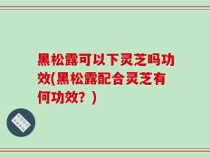 黑松露可以下灵芝吗功效(黑松露配合灵芝有何功效？)