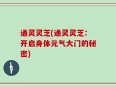 通灵灵芝(通灵灵芝：开启身体元气大门的秘密)