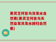 黑灵芝何首乌洗发水自然黑(黑灵芝何首乌天然染发洗发水回归自然黑)
