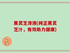 黑灵芝淳液(纯正黑灵芝汁，有效助力健康)