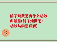 鸽子炖灵芝有什么功效和禁忌(鸽子炖灵芝：功效与禁忌详解)