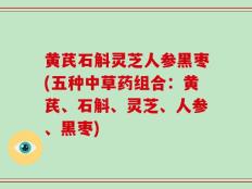 黄芪石斛灵芝人参黑枣(五种中草药组合：黄芪、石斛、灵芝、人参、黑枣)