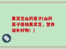 黑灵芝山药莲子(山药莲子搭档黑灵芝，营养滋补好物！)