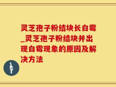灵芝孢子粉结块长白霉_灵芝孢子粉结块并出现白霉现象的原因及解决方法