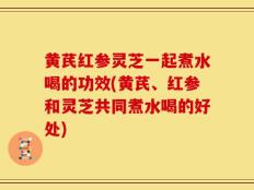 黄芪红参灵芝一起煮水喝的功效(黄芪、红参和灵芝共同煮水喝的好处)