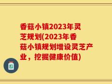 香菇小镇2023年灵芝规划(2023年香菇小镇规划增设灵芝产业，挖掘健康价值)