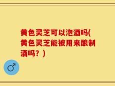 黄色灵芝可以泡酒吗(黄色灵芝能被用来酿制酒吗？)