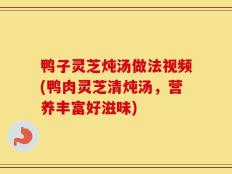 鸭子灵芝炖汤做法视频(鸭肉灵芝清炖汤，营养丰富好滋味)