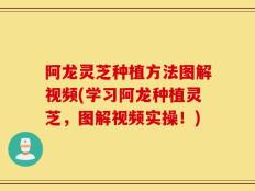 阿龙灵芝种植方法图解视频(学习阿龙种植灵芝，图解视频实操！)