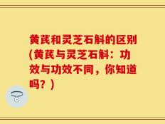 黄芪和灵芝石斛的区别(黄芪与灵芝石斛：功效与功效不同，你知道吗？)
