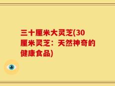 三十厘米大灵芝(30厘米灵芝：天然神奇的健康食品)