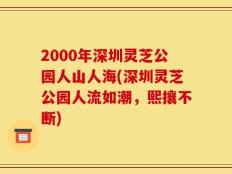 2000年深圳灵芝公园人山人海(深圳灵芝公园人流如潮，熙攘不断)