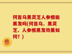 何首乌黑灵芝人参根能黑发吗(何首乌、黑灵芝、人参根黑发效果如何？)