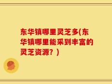 东华镇哪里灵芝多(东华镇哪里能采到丰富的灵芝资源？)