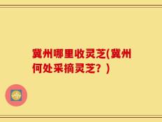 冀州哪里收灵芝(冀州何处采摘灵芝？)