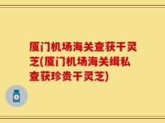 厦门机场海关查获干灵芝(厦门机场海关缉私查获珍贵干灵芝)