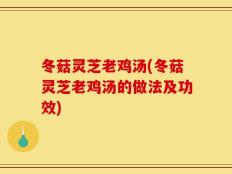 冬菇灵芝老鸡汤(冬菇灵芝老鸡汤的做法及功效)