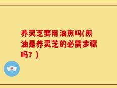 养灵芝要用油煎吗(煎油是养灵芝的必需步骤吗？)
