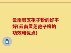 云南灵芝孢子粉的好不好(云南灵芝孢子粉的功效和优点)