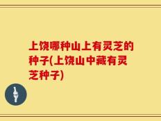 上饶哪种山上有灵芝的种子(上饶山中藏有灵芝种子)