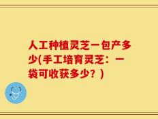 人工种植灵芝一包产多少(手工培育灵芝：一袋可收获多少？)