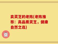 卖灵芝的老陈(老陈推荐：高品质灵芝，健康自然之选)