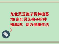东北灵芝孢子粉种植基地(东北灵芝孢子粉种植基地：助力健康生活)