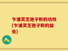 乍浦灵芝孢子粉的功效(乍浦灵芝孢子粉的益处)