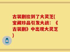 古装剧捡到了大灵芝(宝藏珍品引发大战：《古装剧》中出现大灵芝)
