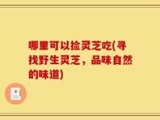 哪里可以捡灵芝吃(寻找野生灵芝，品味自然的味道)
