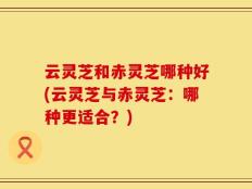云灵芝和赤灵芝哪种好(云灵芝与赤灵芝：哪种更适合？)