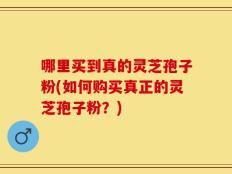 哪里买到真的灵芝孢子粉(如何购买真正的灵芝孢子粉？)