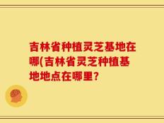吉林省种植灵芝基地在哪(吉林省灵芝种植基地地点在哪里？