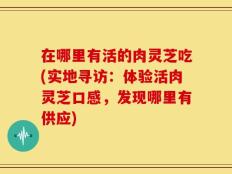 在哪里有活的肉灵芝吃(实地寻访：体验活肉灵芝口感，发现哪里有供应)