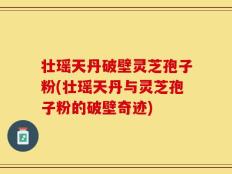 壮瑶天丹破壁灵芝孢子粉(壮瑶天丹与灵芝孢子粉的破壁奇迹)
